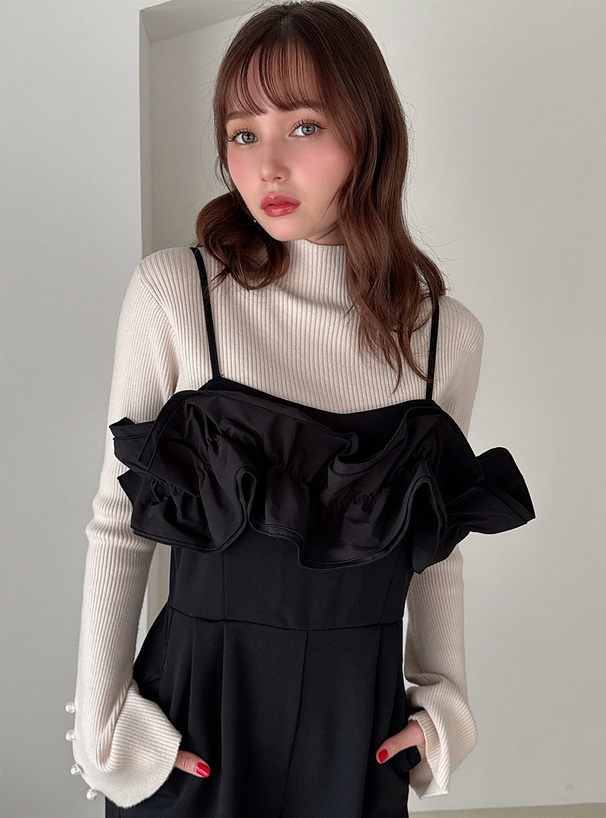 フリルキャミソールオールインワン[dh1346] | レディースファッション