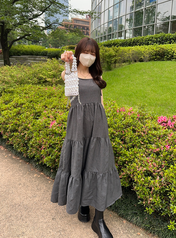 ショルダーリボンティアードワンピース[dk1180] | レディース