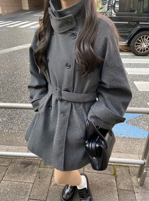 ベルト付きマルチWayフェイクウールコート[fo1762] | レディース