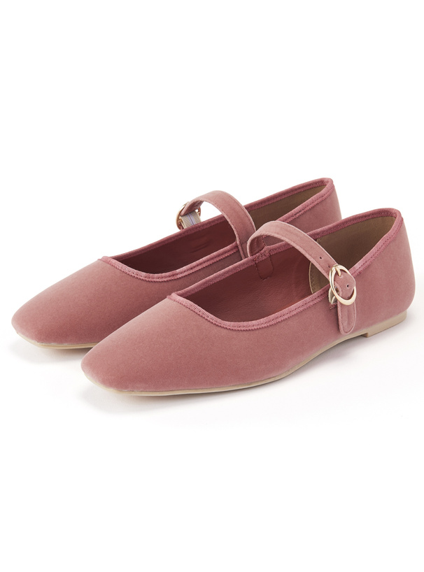 スクエアトゥスエードバレエシューズ[fa056] | レディースファッション