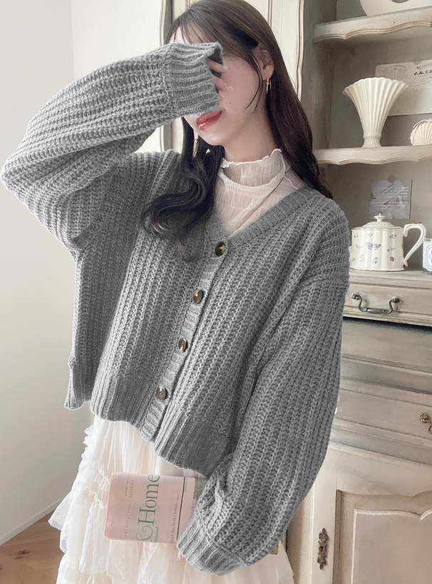 Vネックニットカーディガン[k9261d] | レディースファッション通販の