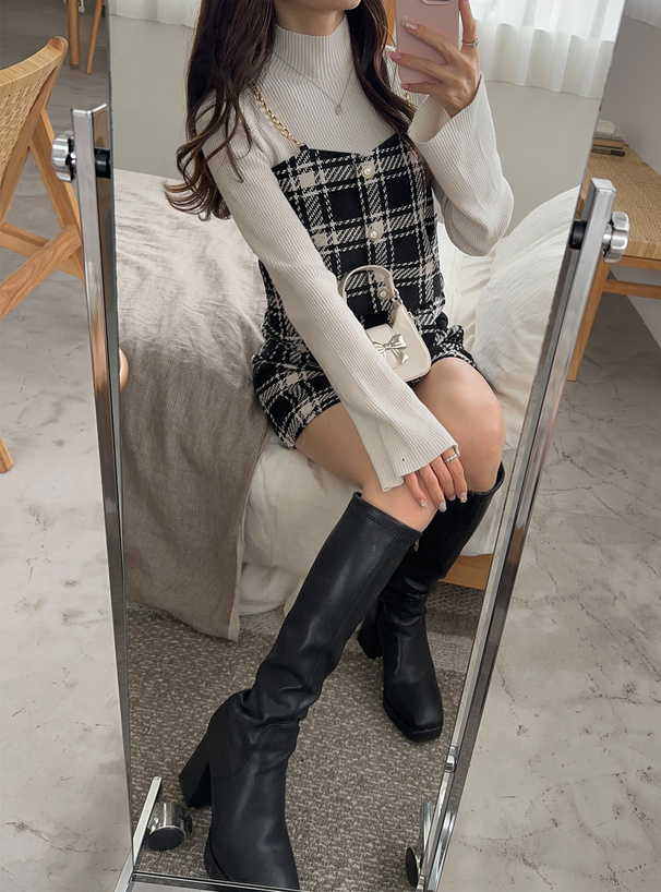 チェーンストラップビスチェ×ミニスカートセットアップ[nh176