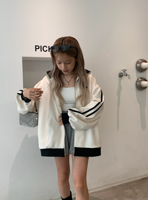 配色サイドラインジャージジャケット[nk35] | レディースファッション