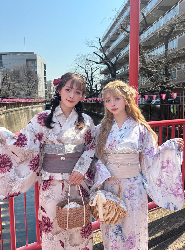 ダリア柄浴衣セット[tu1496] | レディースファッション通販のグレイル