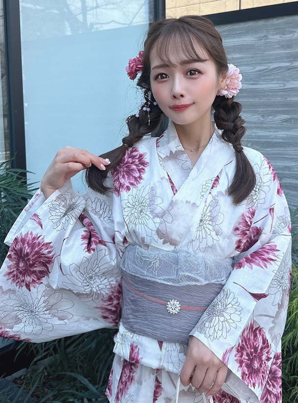 ダリア柄浴衣セット[tu1496] ダリア柄浴衣セット[tu1496] | レディース