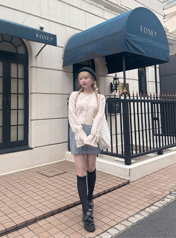 リボンスリーブショート丈ニットカーディガン[tu1497] | レディース