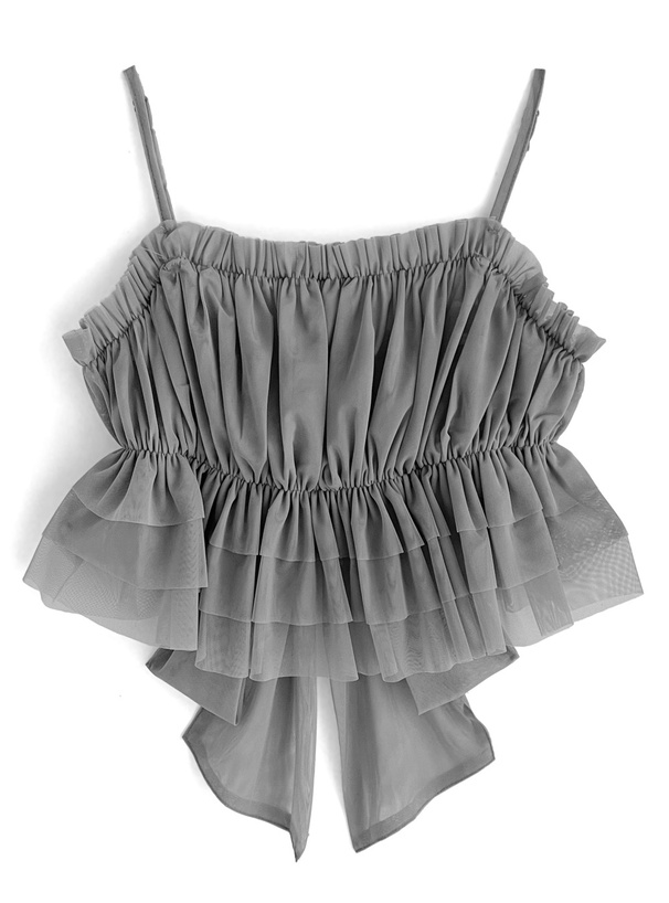 チュールシアーバックリボンビスチェ[tw1141] | レディース