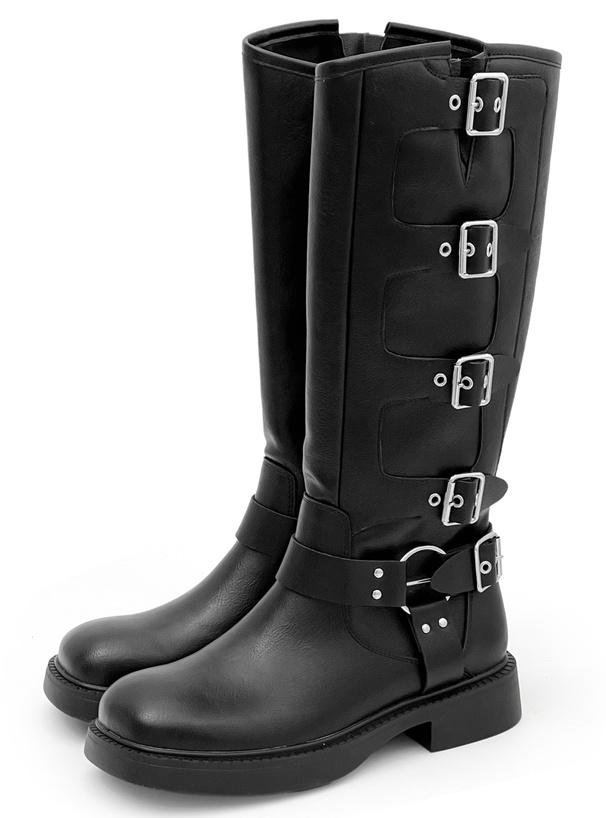 バックルエンジニアロングブーツ[zr1235] | レディースファッション