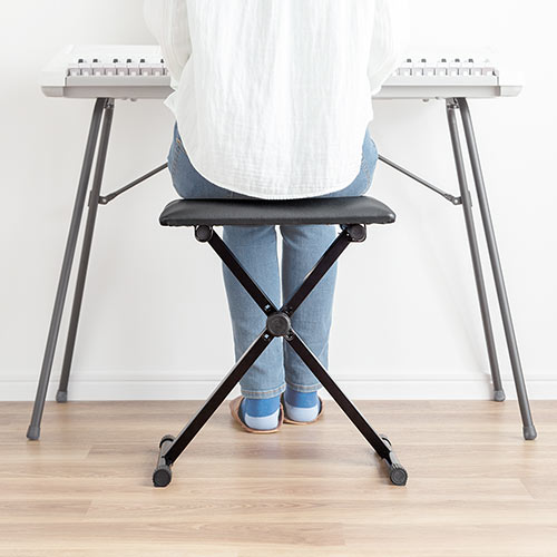 ピアノ椅子（高さ調整・折りたたみ・クッション・スツール・キーボード