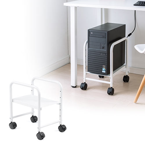 CPUスタンド（キャスター付き・デスクトップ・PC・大型・ミドルタワー