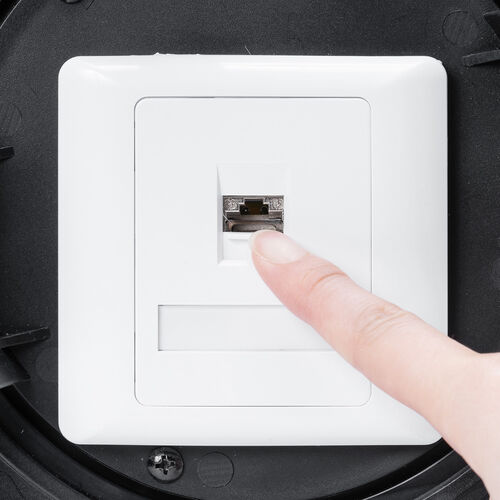 屋外用巻取り延長CAT6A LANケーブル（40m・ケーブルリール PUR