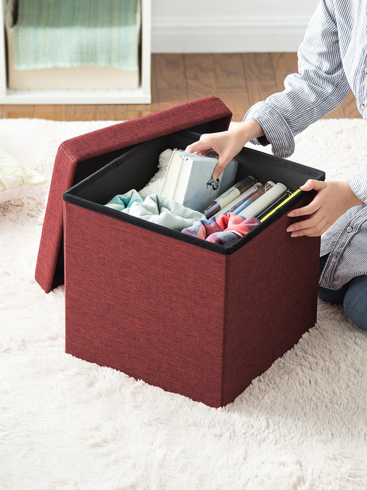 収納スツール（椅子・収納ボックス・折りたたみ・座面取り外し可能