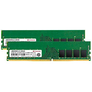 デスクトップ用メモリ Transcend 16GB 2枚セット DDR4 3200 U-DIMM