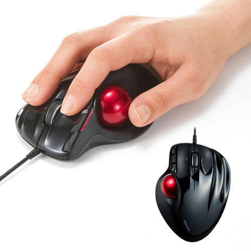 有線トラックボールマウス（ケーブル接続・レーザーセンサー・5ボタン