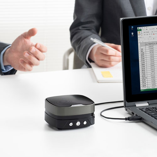 スピーカーフォン（スピーカー・小型・USB・高感度・全指向性・無指向