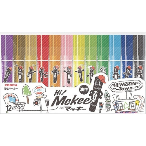 お買い得】 ゼブラ（ZEBRA） Hi!Mckee ハイマッキー12色セット MC12C