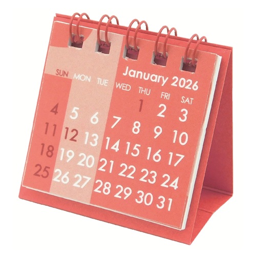 2026年版・卓上】 Z＆K カレンダー ミニミニ レッド｜【ハンズネット