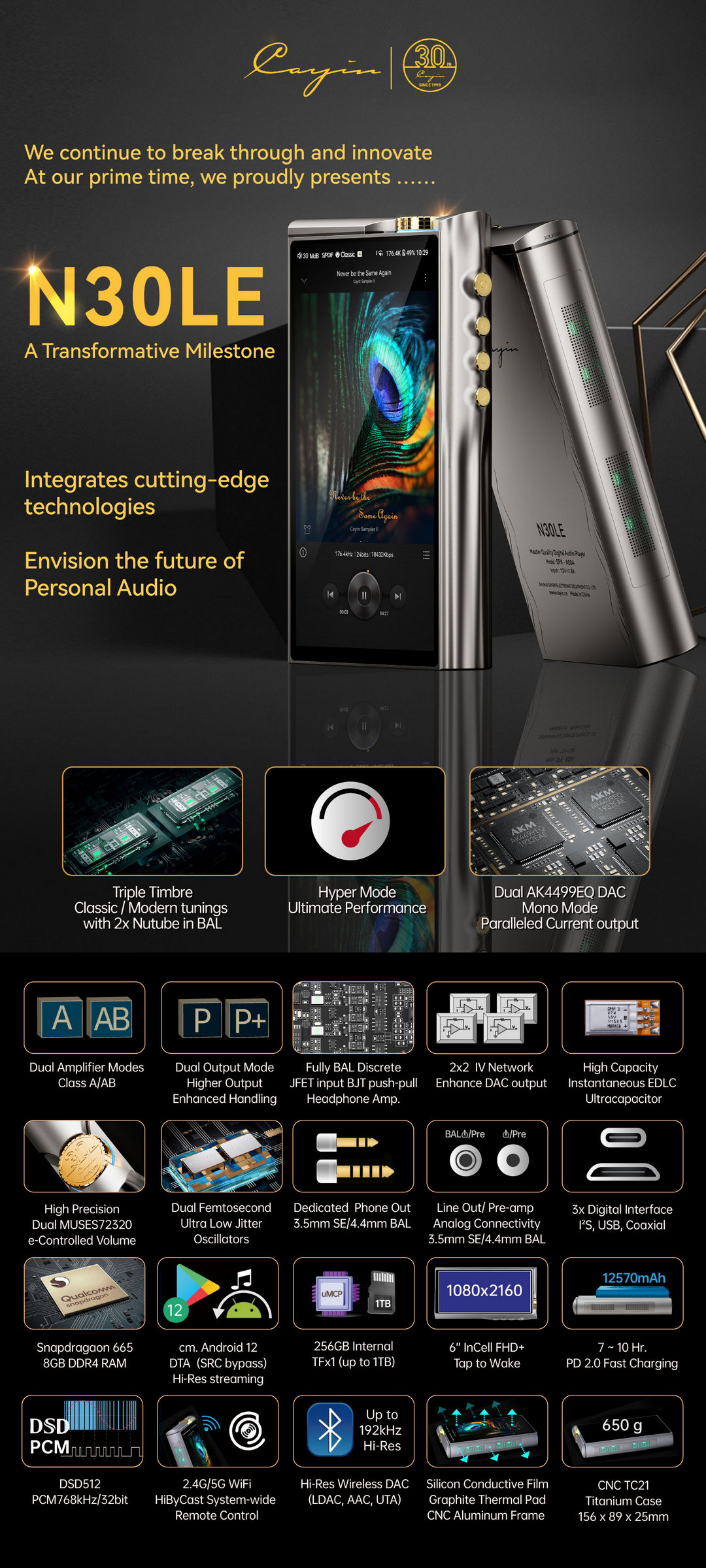 Cayin N30LE DAP: A Transformative Milestone (30th Anniv. Limited
