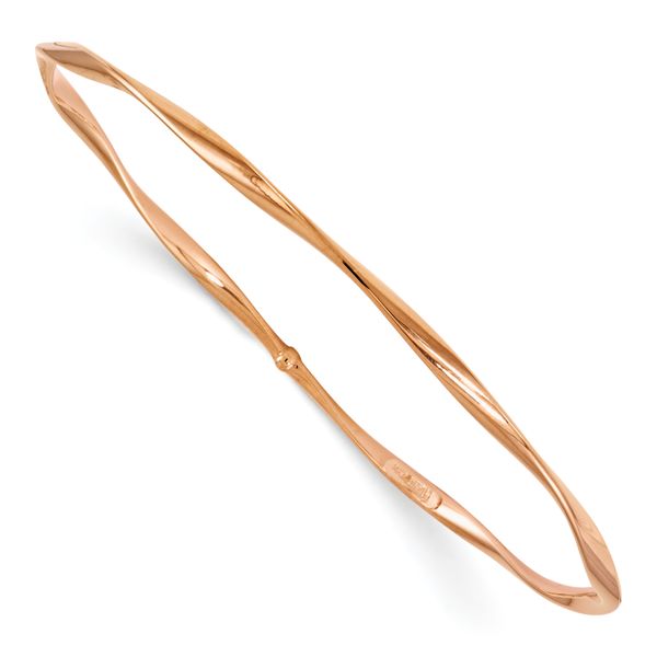Leslie's 14K Rose Gold Polished Twisted Slip-on Bangle LF189