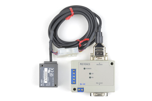 キーエンス 超小型レーザ式バーコードリーダと専用通信ユニットの