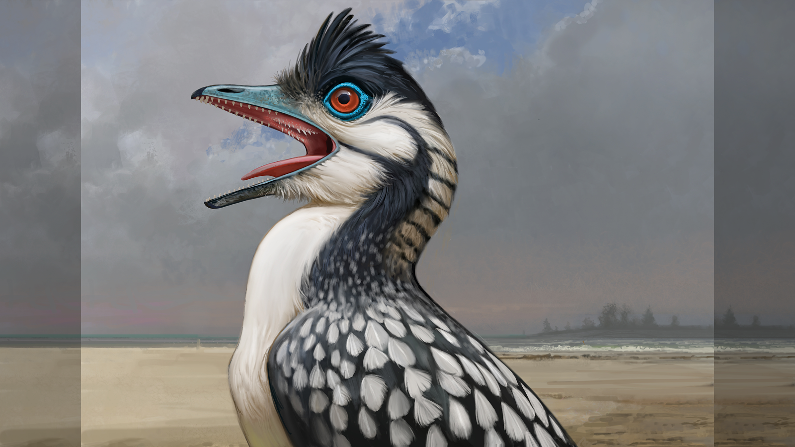 Archaeopteryx, one of the world's first proto birds, has a set of