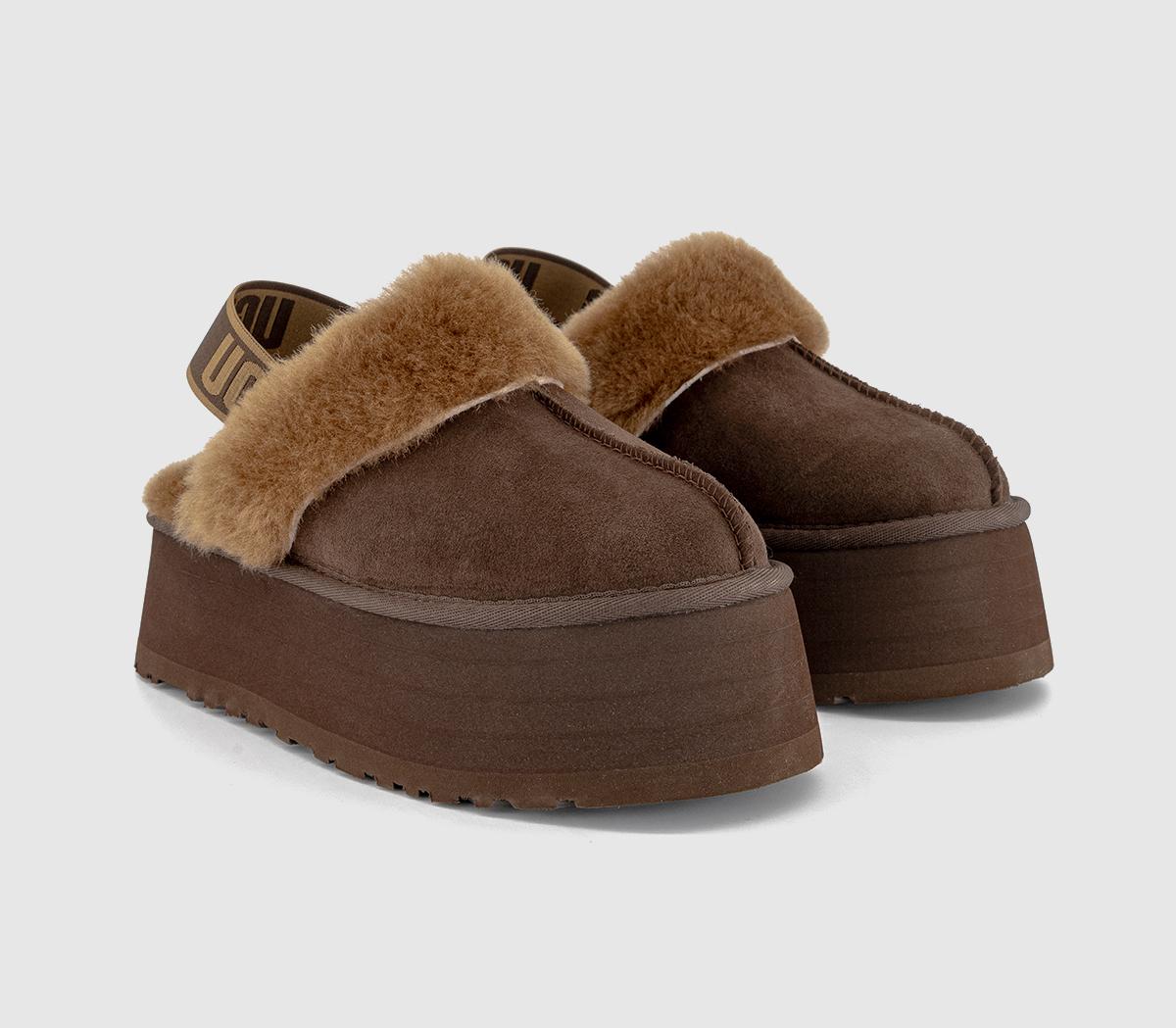 UGG Funkette Slippers Burnt Cedar - Flat Shoes for Women