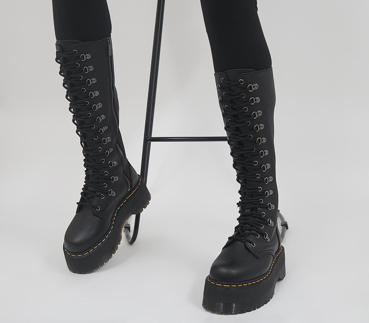 Dr. Martens 1B60 Max Hardware Boots Black - Women's Knee High Boots