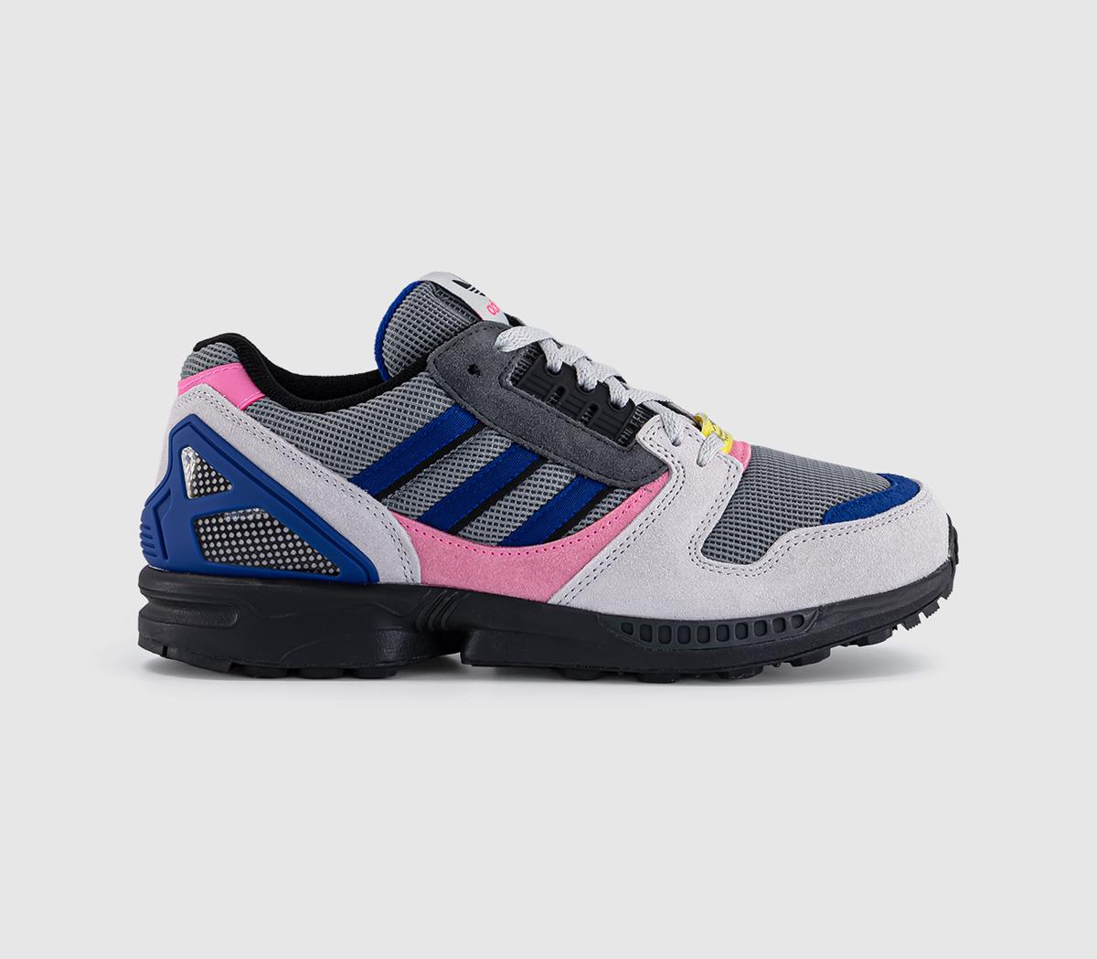 adidas ZX8000 Trainers Grey Semi Lucid Blue Lucid Pink - Men's