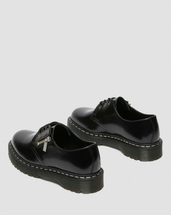 1461 Lace and zip Smooth leather shoes in Black | Dr. Martens