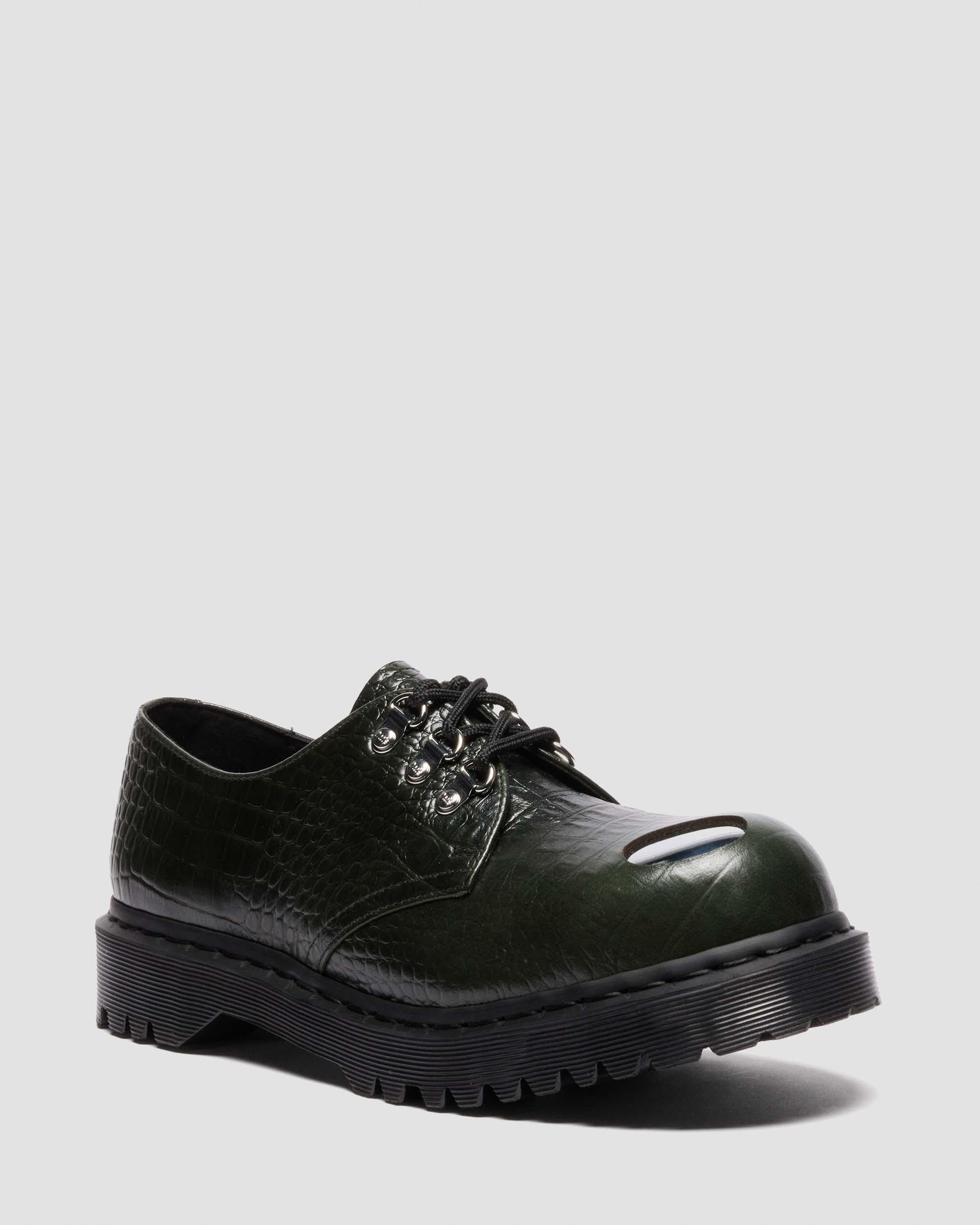 1461 BEX STEEL TOE LEATHER SHOES in Green | Dr. Martens