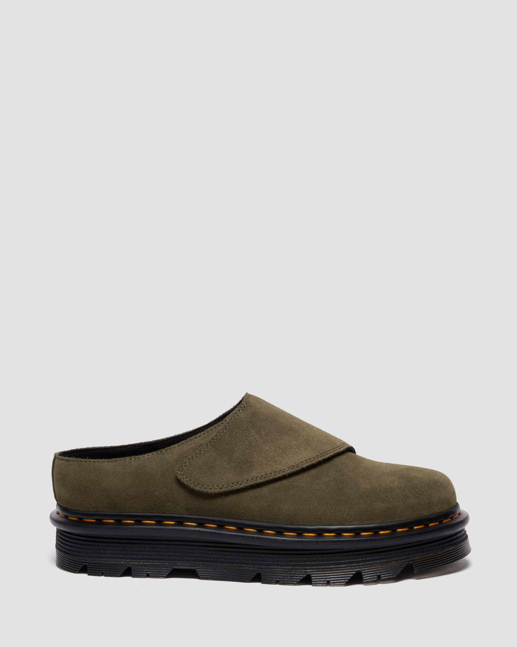 Zebzag Anywair Suede Mules in Olive | Dr. Martens