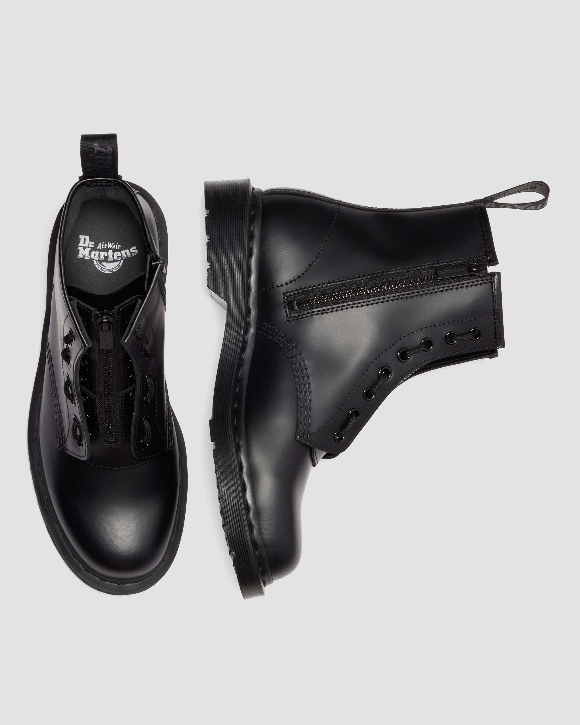 1460 ZIP MONOCHROME SMOOTH LEATHER BOOTS in | Dr. Martens