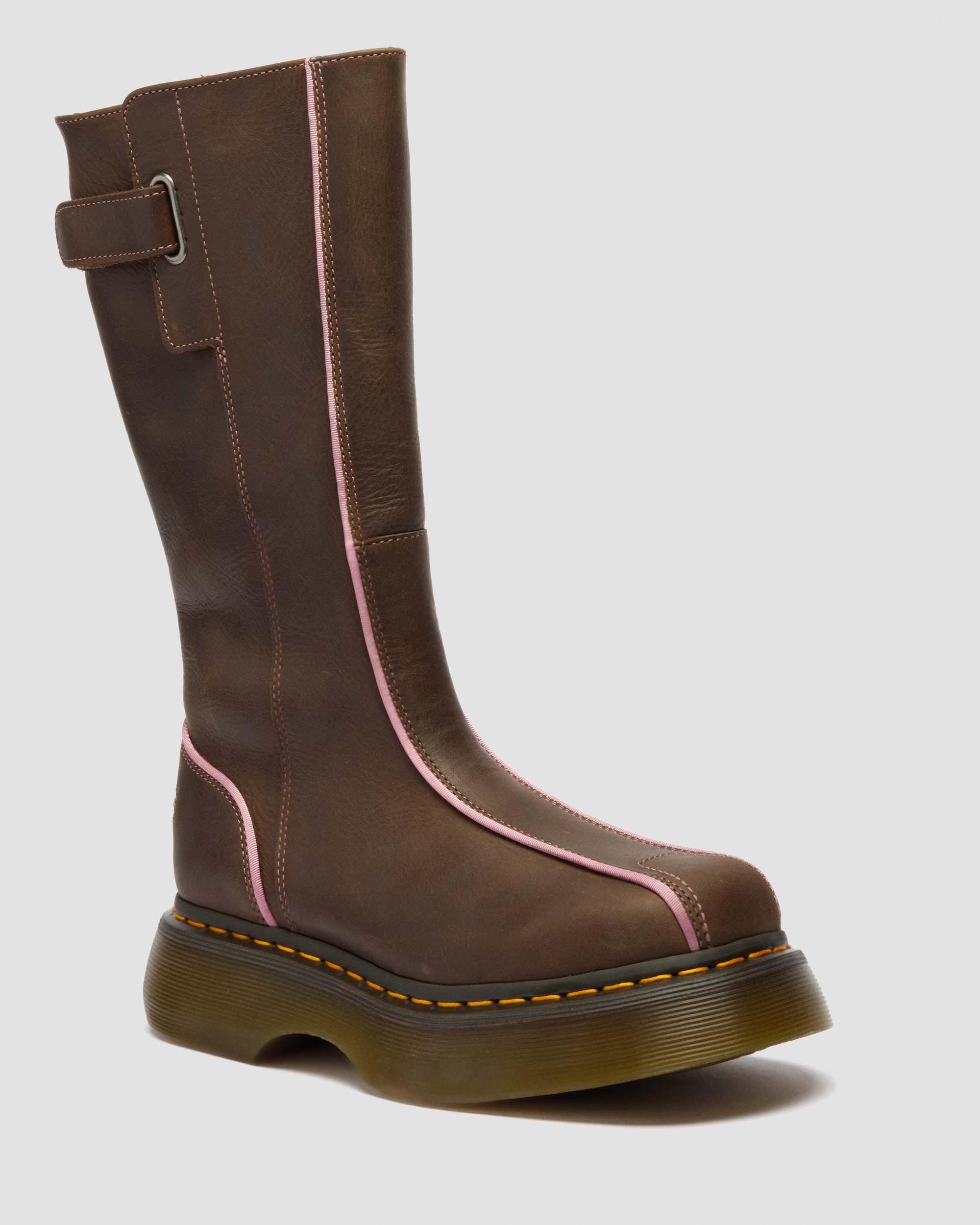 Buzz Hi Wyoming Leather Boots in Dark Brown | Dr. Martens