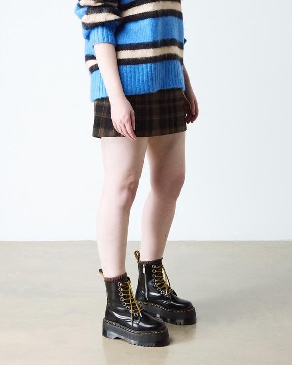 Jadon Max Boot Women's Platforms in Black Buttero | Dr. Martens