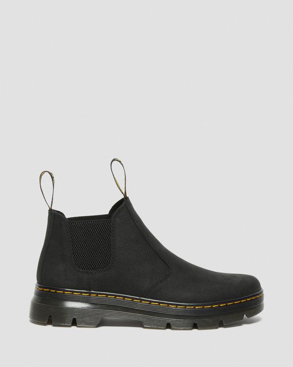 Hardie II Leather Chelsea Work Boots in Black | Dr. Martens