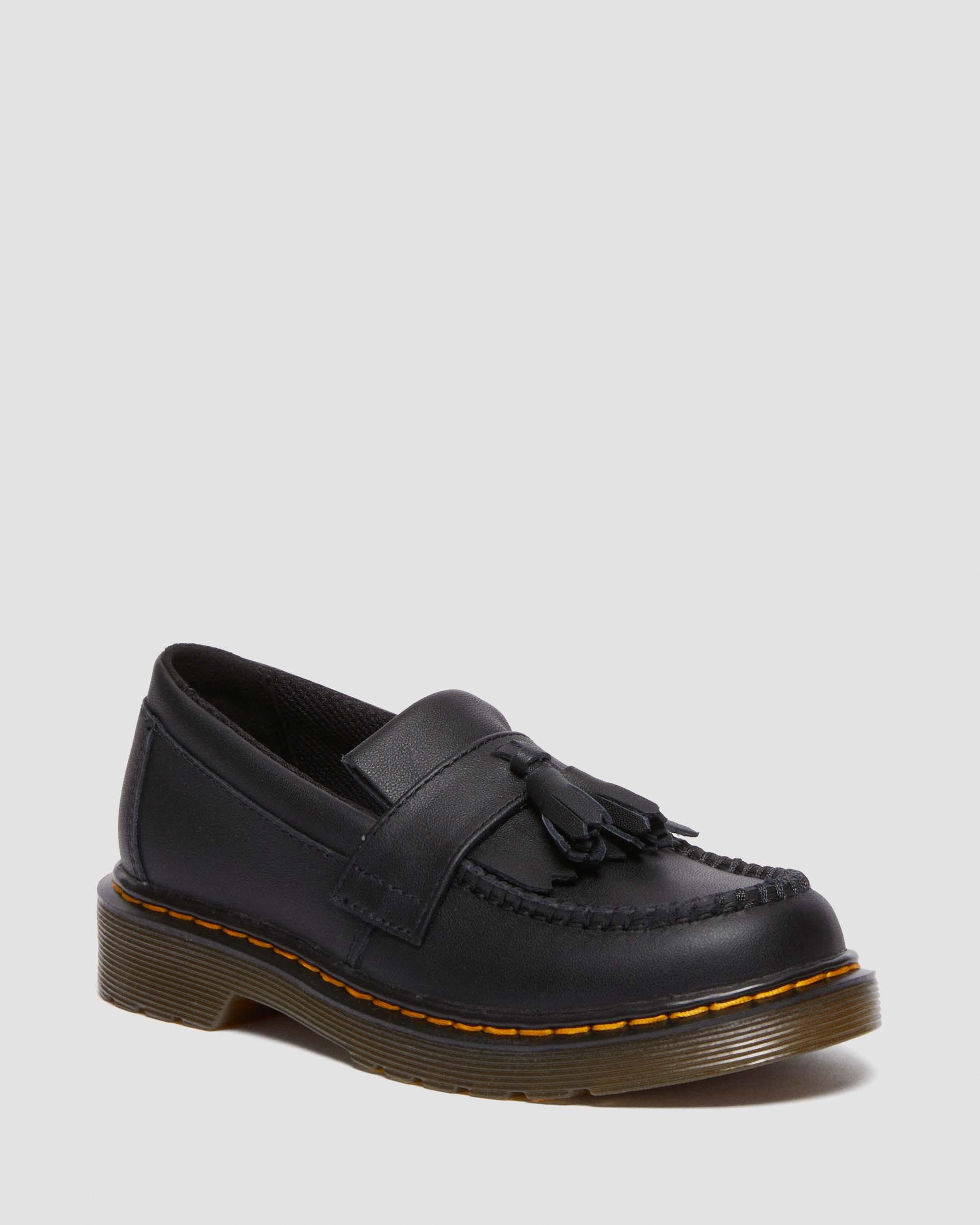 Junior Adrian Softy T Leather Tassel Loafers in Black | Dr. Martens