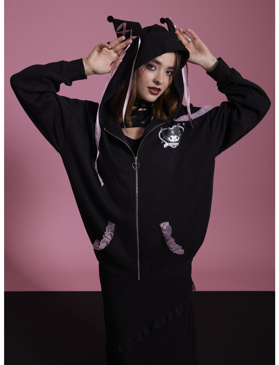 Kuromi Lolita Lace 3D Ear Hoodie | Her Universe