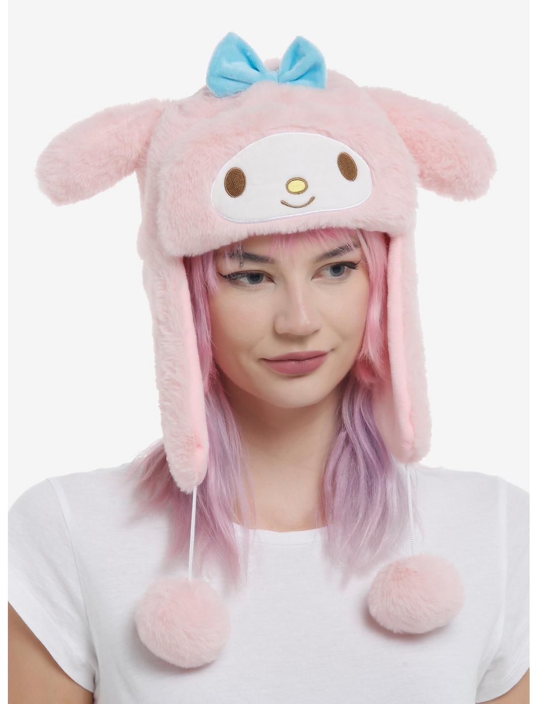 My Melody Fuzzy Pom Trapper Hat | Hot Topic