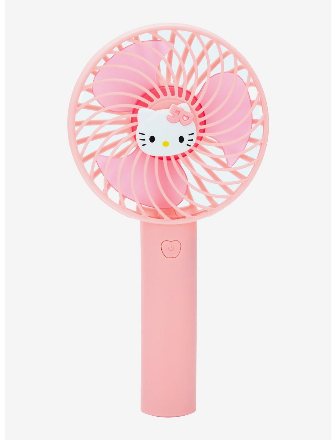 Sanrio Hello Kitty 50th Anniversary Pink Portable Fan with