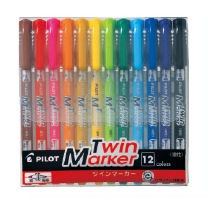 パイロットコーポレーション ツインマーカー細・極細12色 MEF-144EU