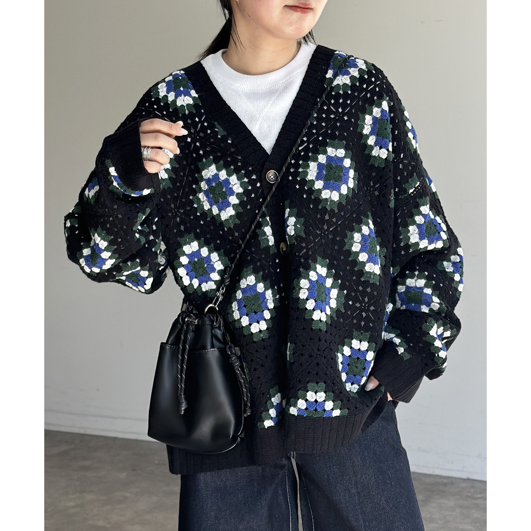 クロシェ編みカーディガン | ファッション通販サイト NUGU