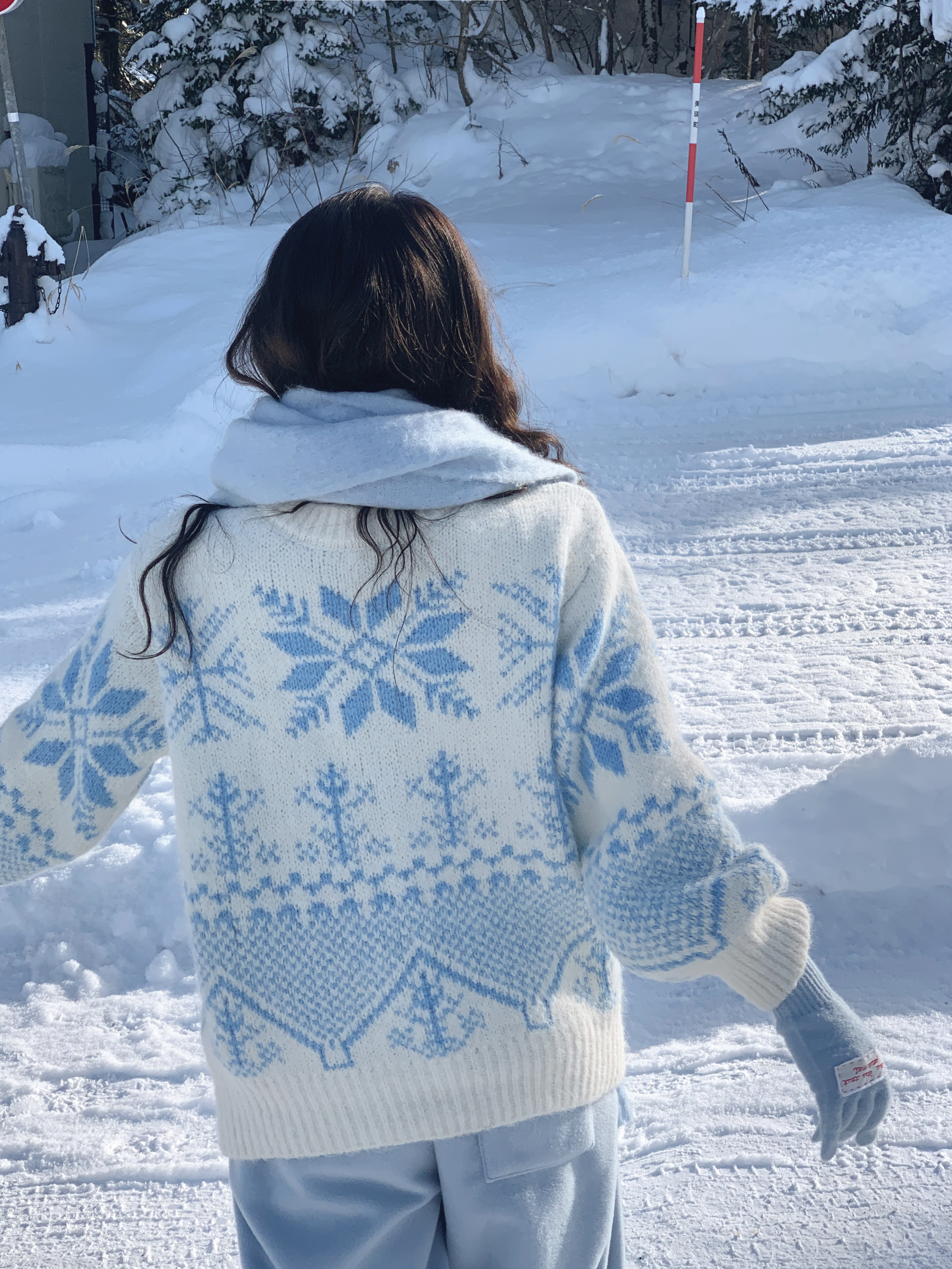 雪花ノルディック柄ニット | ファッション通販サイト NUGU