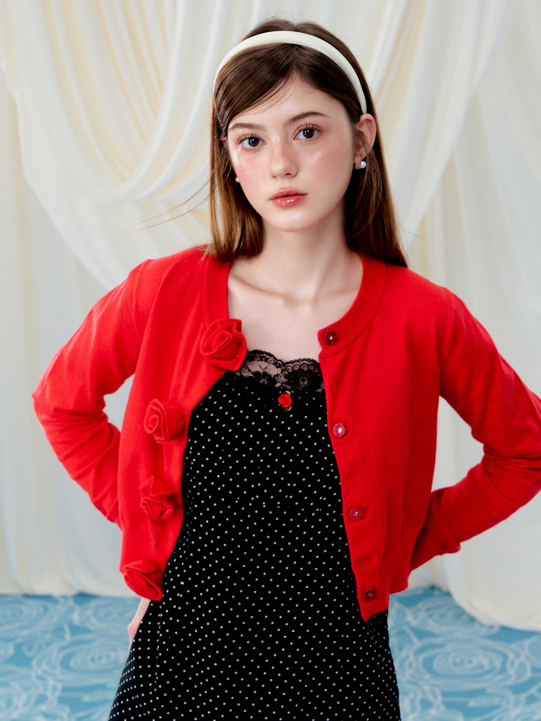 Rose flower motif cardigan | ファッション通販サイト NUGU