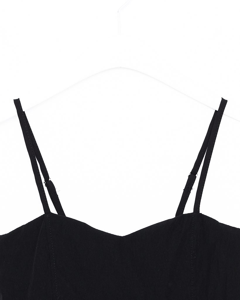 CottonバルーンRibbonビスチェ ブラックFREE CottonバルーンRibbon