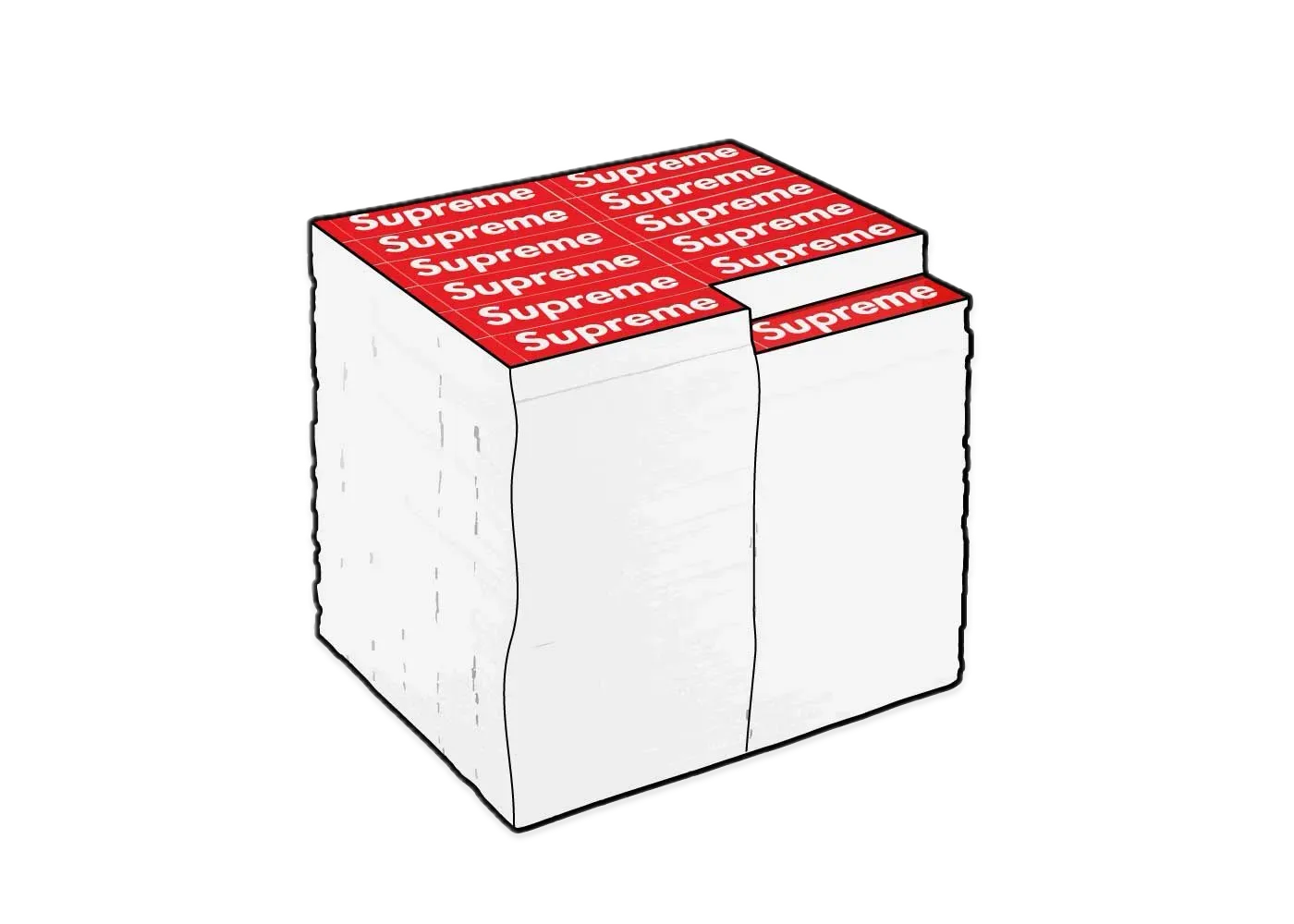 Supreme / Rotary Hero Sticker Bricks Stool/Side Table 