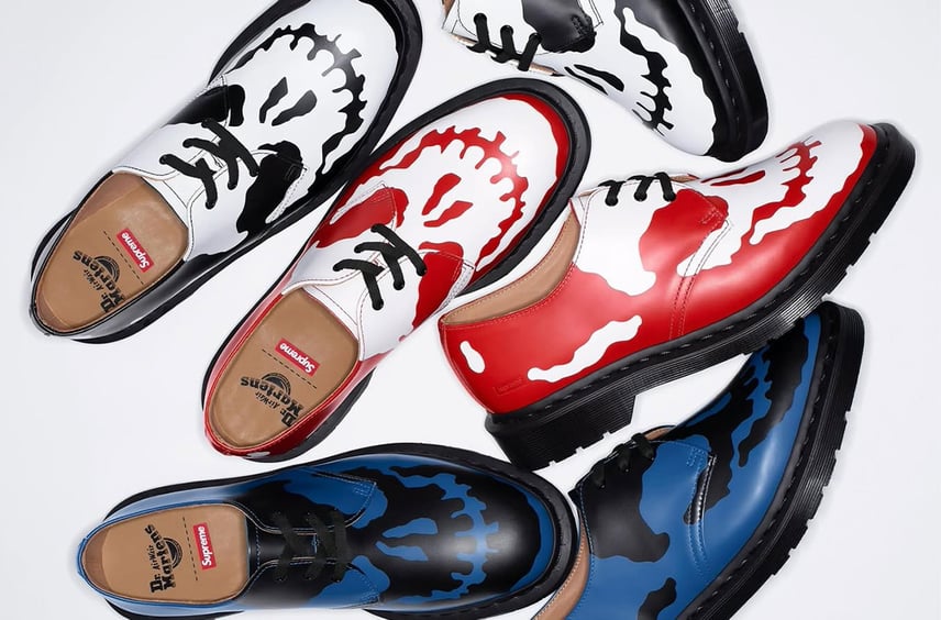 Supreme × Dr.Martens 1461 Skull 3 Eye Shoe 