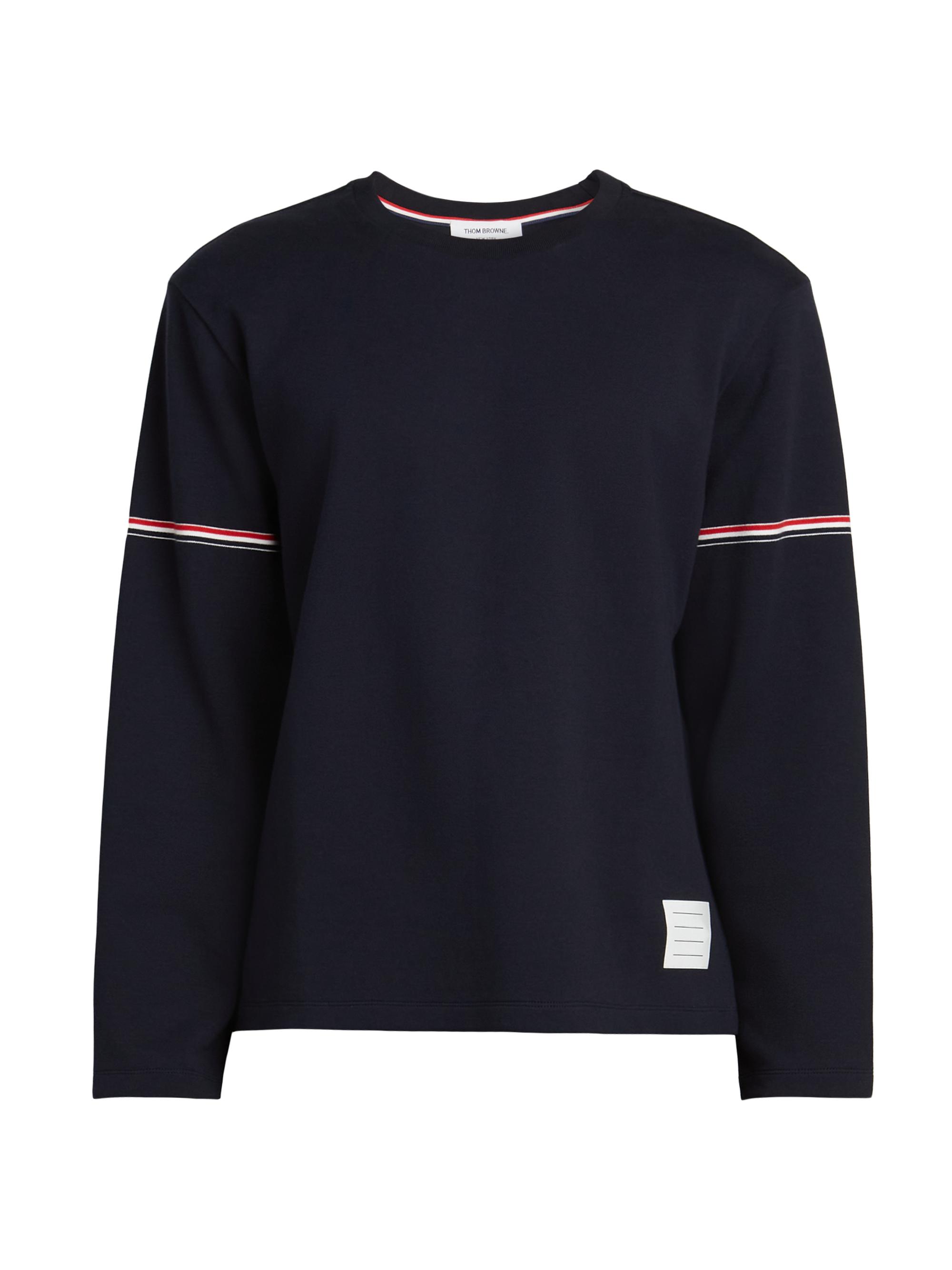 Thom Browne Engineered 4 Bar Classic Loopback Jersey Half-Zip