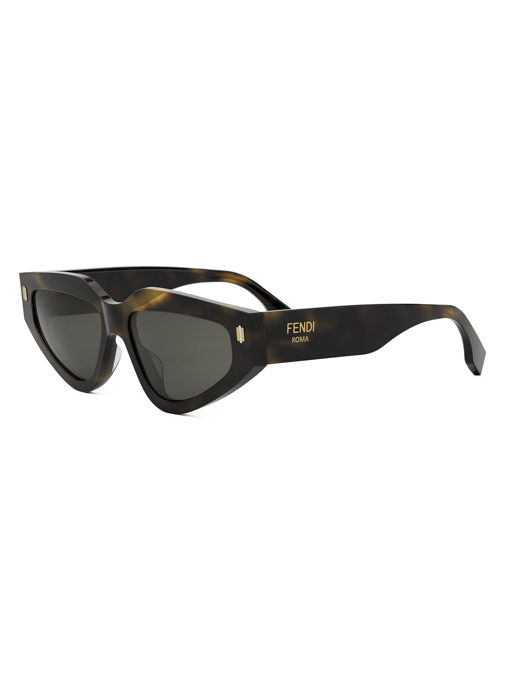 Fendi Lettering 53MM Geometric Sunglasses | Saks Fifth Avenue