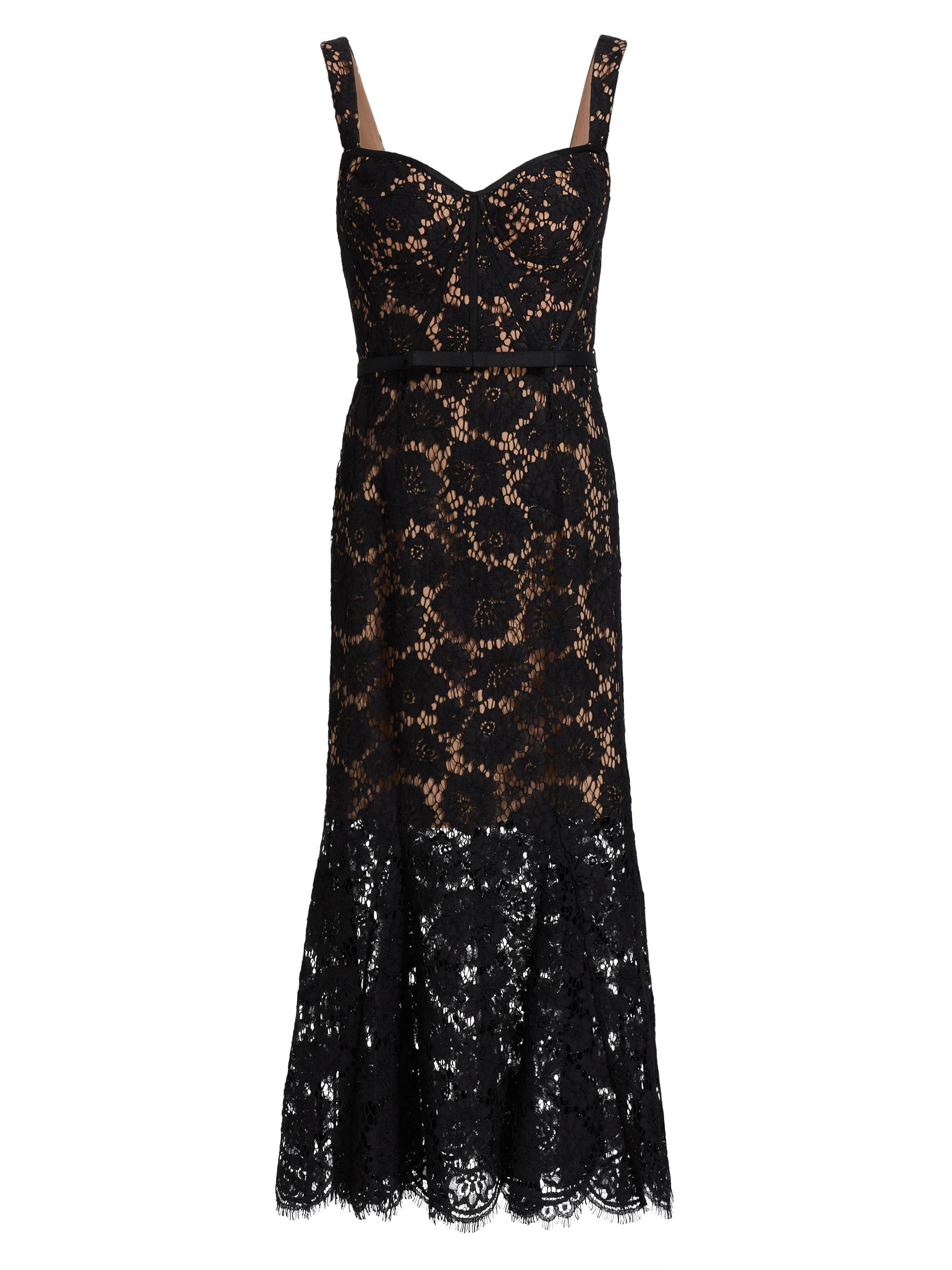 Self-Portrait Tinsel Bouclé Chiffon Midi-Dress | Saks Fifth Avenue