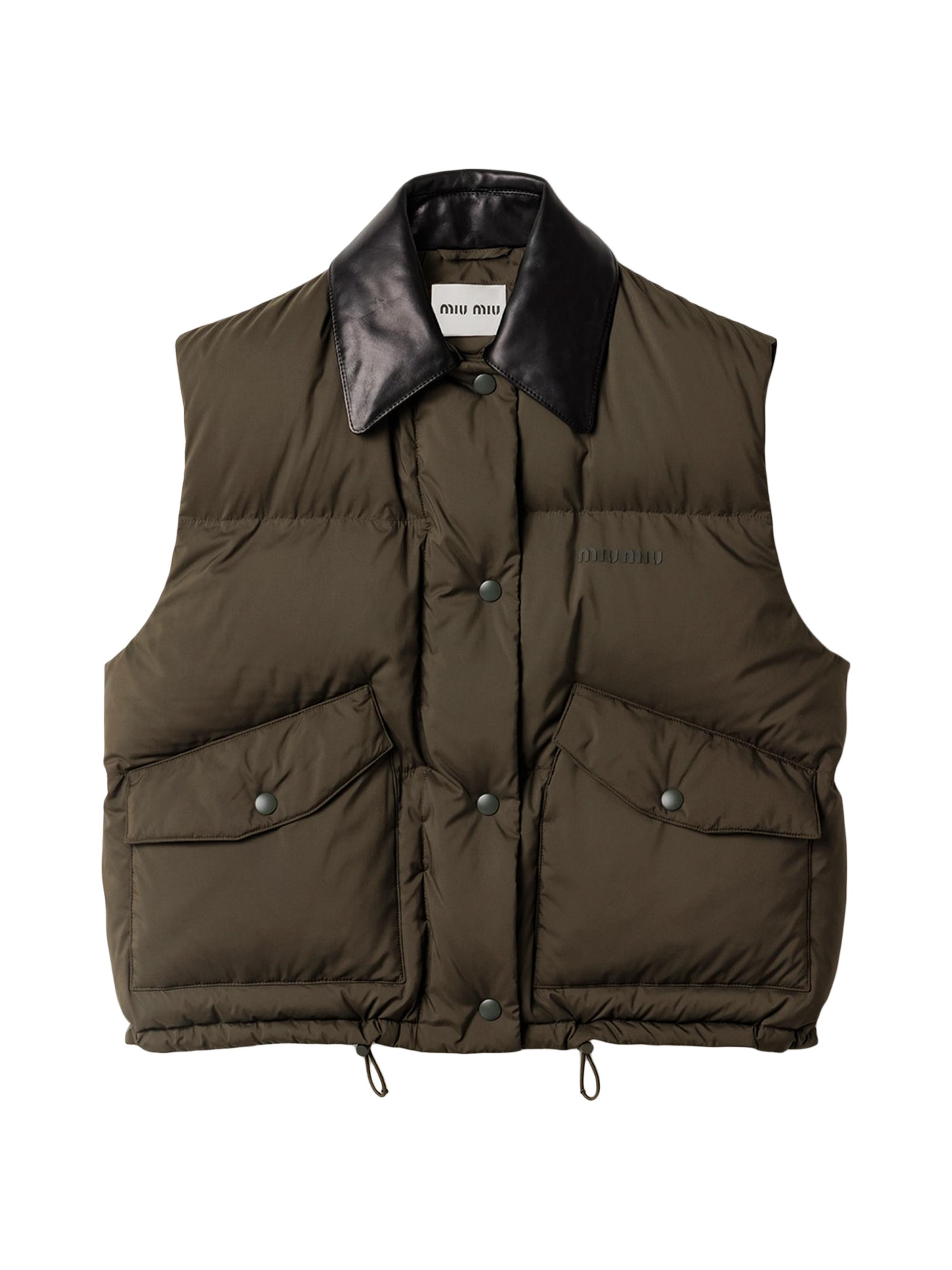 Miu Miu Technical Pongé Down Vest | Saks Fifth Avenue